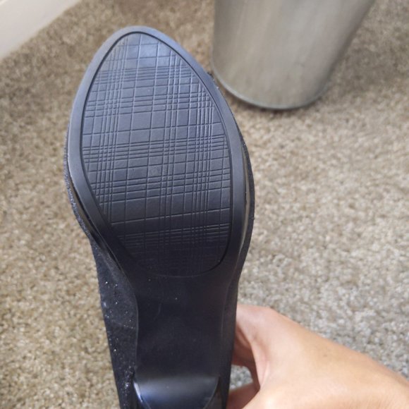 Rampage black glitter peep-toe heels - Picture 4 of 4